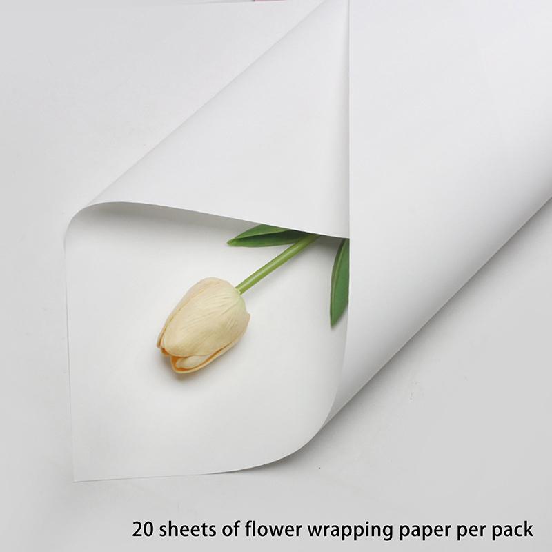 20Pcs Solid Color Wrapping Paper Bouquet Wrapping Paper Gift Wrapping Paper