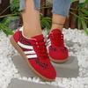 European and American style leopard print red German training shoes 2025 new popular casual Dexun shoes outdoor sports thick sole
