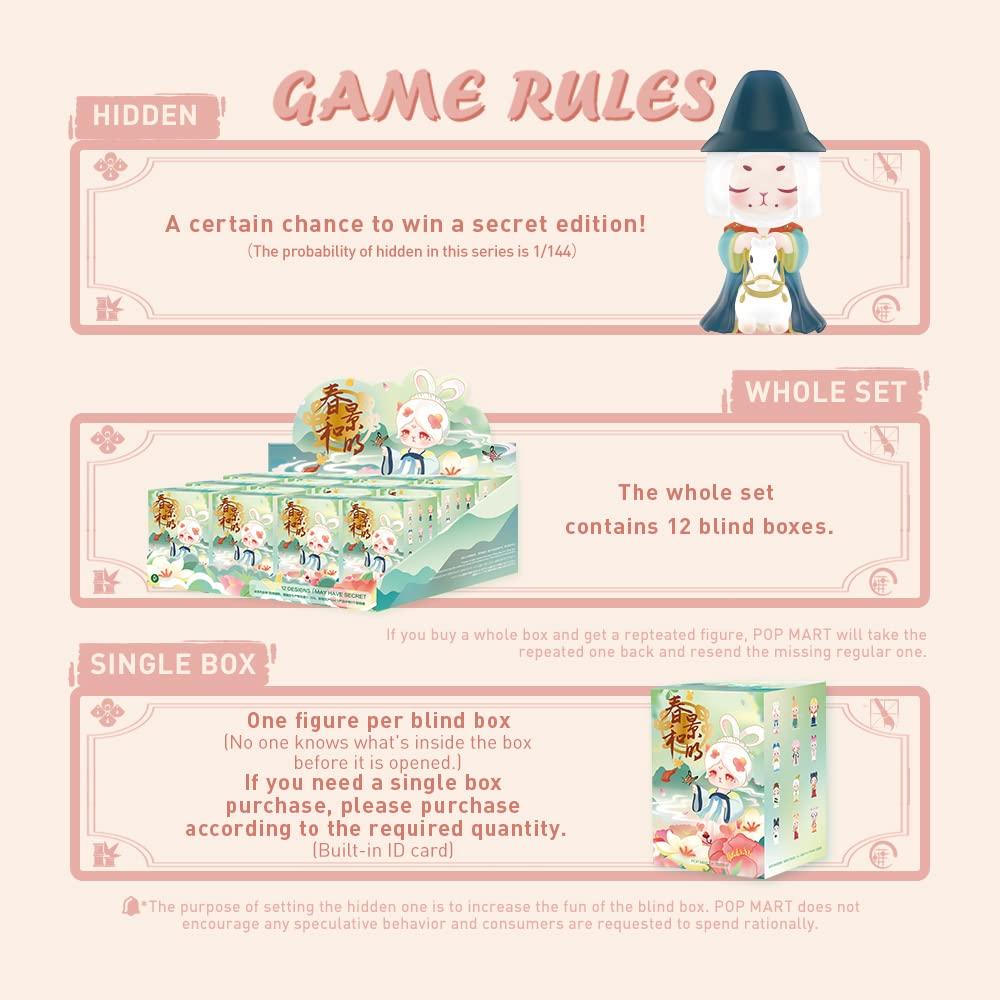 POPMART BUNNY Playfulness Series [Assorted Box] Pop Mart Figures, Soft Vinyl, Gacha, Gachapon, Character Goods, Stylish Toys, Bunny