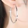 BELLA BOX High-end Car Floral Large Ear Rings, Women's S925 Sterling Silver Needle Plated, Simple And Versatile, Elegant Earrings With A Cold Style
