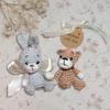 Easter Crochet Animal In Walnut Shell Handmade Bunny Bear With Doll Heart Funny Animal Home Fig O0K0