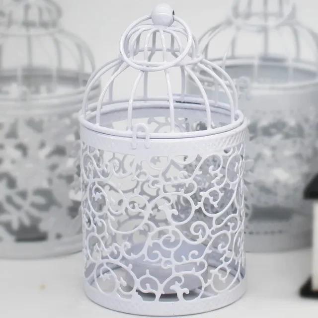 1 Stück Kreatives Design Kandelaber Hohl Hängender Vogelkäfig Retro Kerzenständer Braut Dekorieren Kerzenhalter Laternenform Wohnkultur