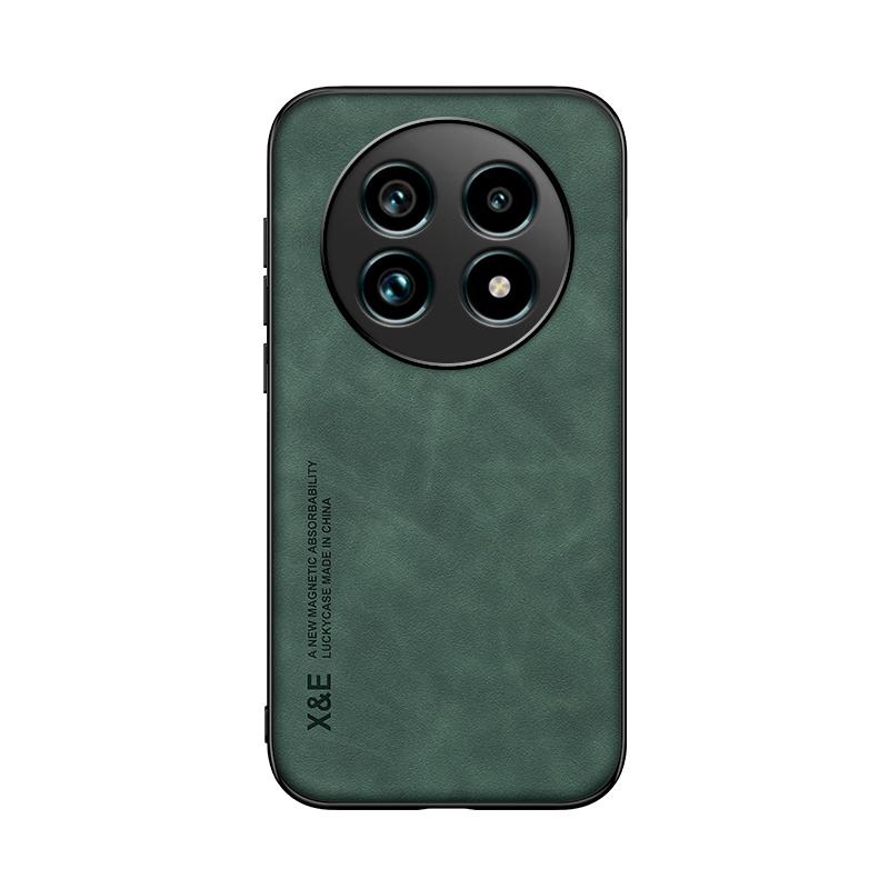 

Для Realme 13 Plus чехол для телефона из матовой кожи Skin Feel, мягкая задняя крышка, защитный чехол для Realme 13 Plus For Realme 13 Plus зелёный