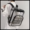 Casual PVC Clear Backpack Large Capacity with Multi-pockets Students Bookbag See Through Waterproof Transparent Backpack Travel