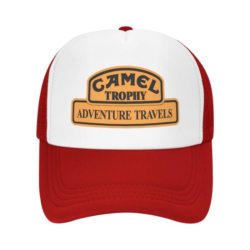 

Camel Trophy Racing Print Mesh Baseball Cap Unisex Summer Breathable Sun Visor Snapback Hat Outdoor Trucker Hats Dad Hat Adjustable красный