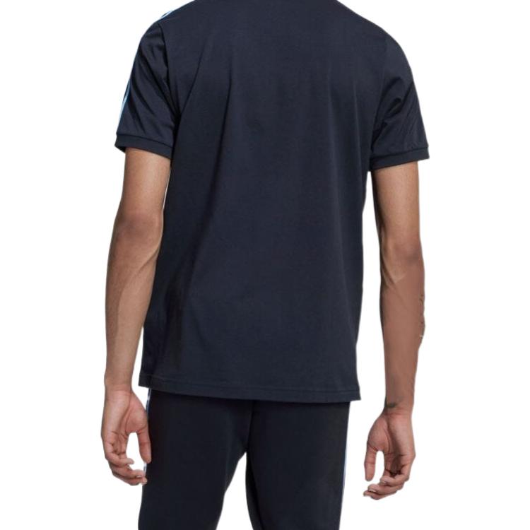 adidas Maglia da Calcio a Maniche Corte con Stemma della Nazionale Argentina Ricamato e Tre Strisce Uomo Top Nero HF3949