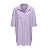 Fashion Womens Color V-Neck Women's Pockets Long Sleeved Shirts Top