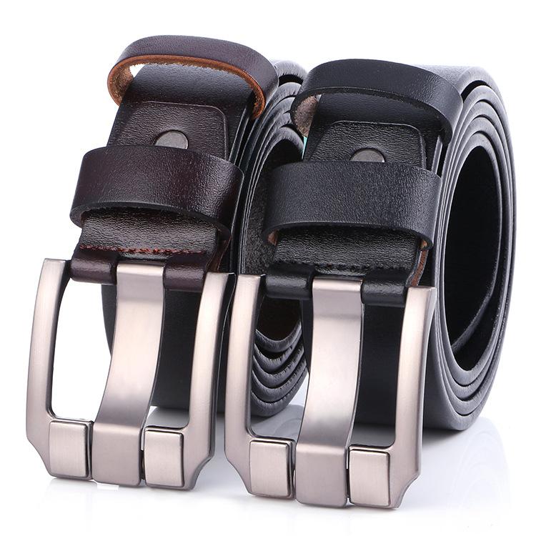 Belt Men'S Business Antique Jeans Belt Youth Tide Cowhide Pin Buckle Belt Imported Belt Factory
