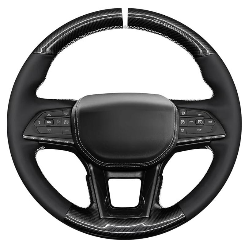 For Jeep Grand Cherokee V WLGrand Cherokee L 2021-2024 Car Steering Wheel Hand Stitched Renovation Interior Leather Accessories AMU1