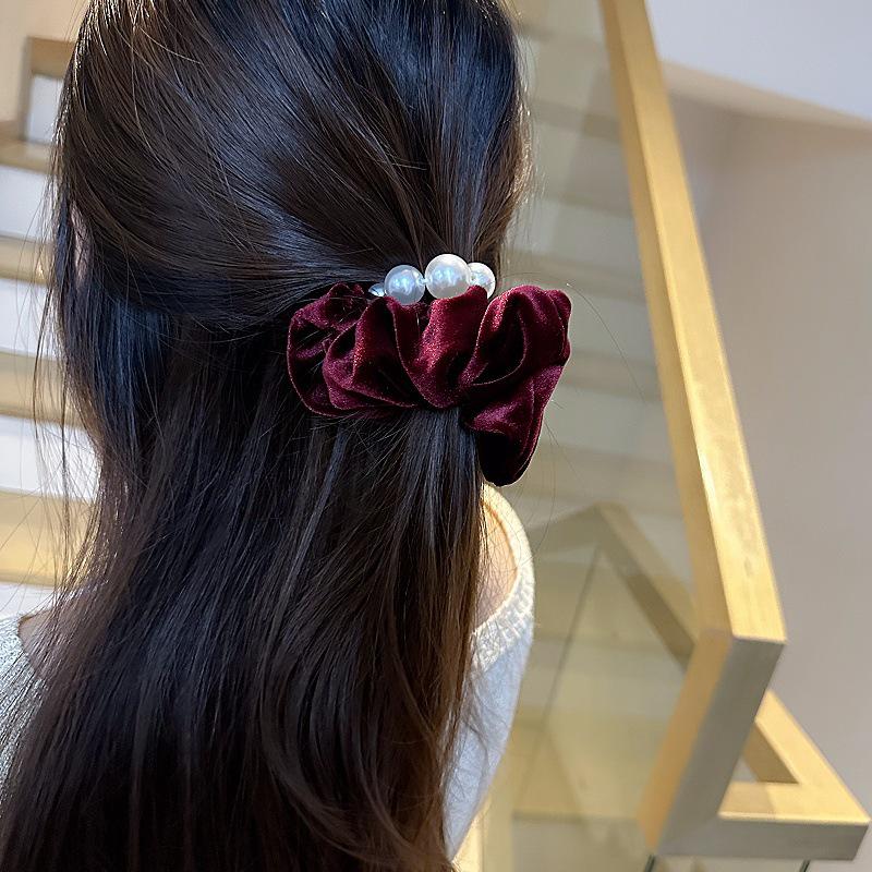 Korean Velvet Pearl Hair Band - Autumn/Winter Collection