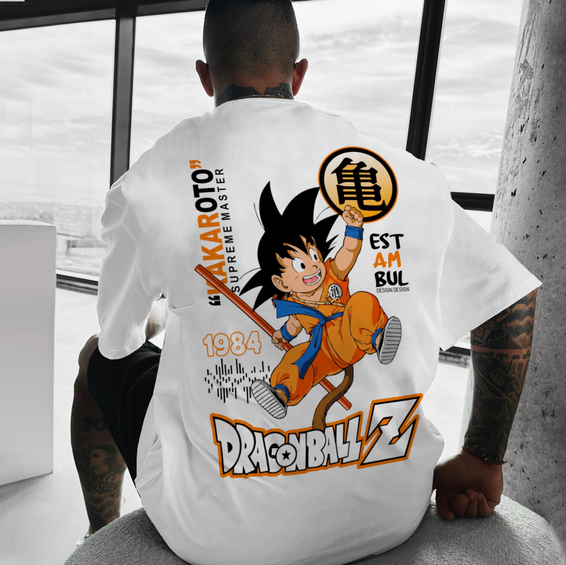 

Dragon Ball Super, Sun Wukong, Animation Personality Printing Heavy Cotton T-Shirt, Handsome Cartoon Men S And Women S T-Shirt Short Sleeve Shirt XS