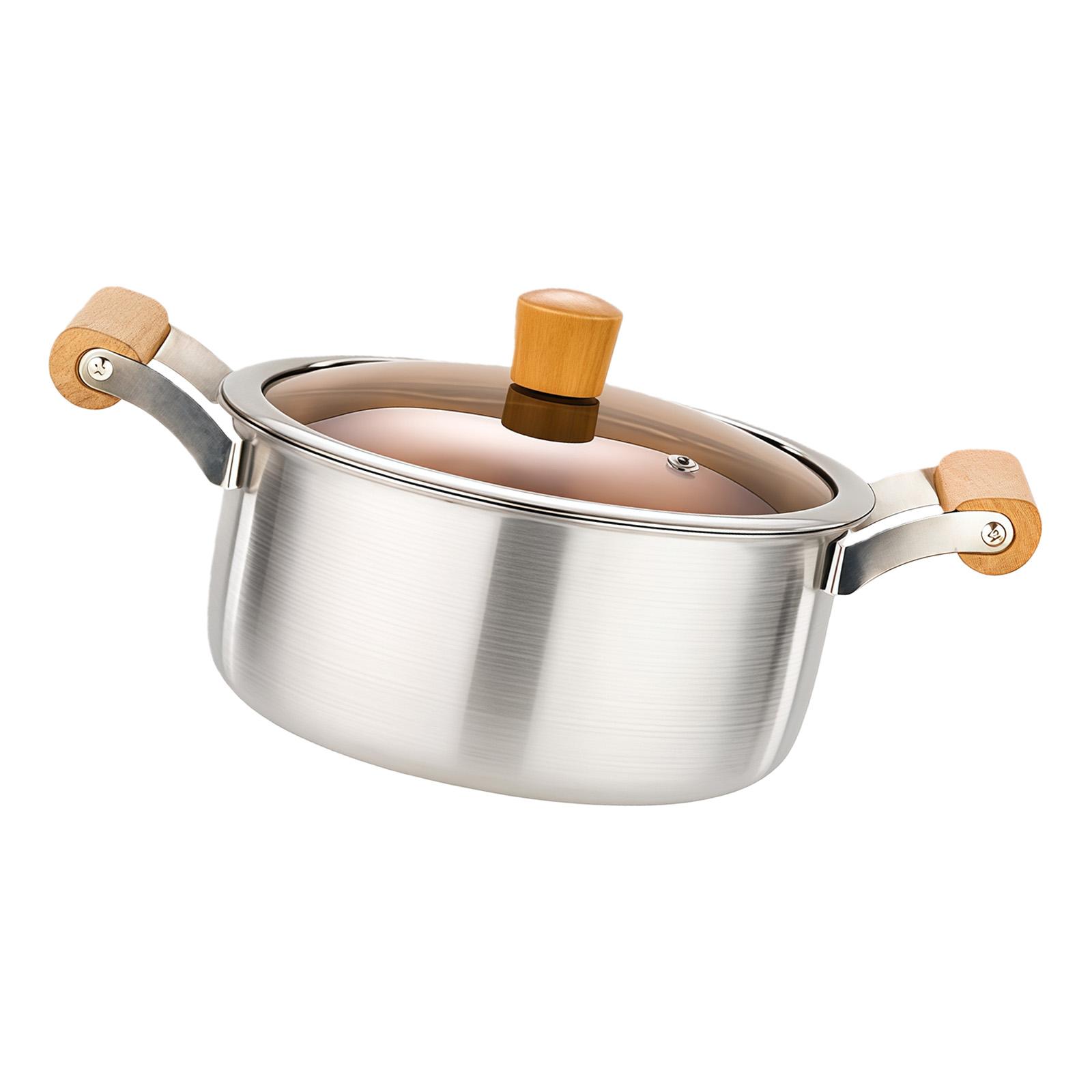 

Safe Aluminum Cookware With Excellent Heat Conductivity And Comfortable Double Wood Handle For Secure Meal Preparation 1