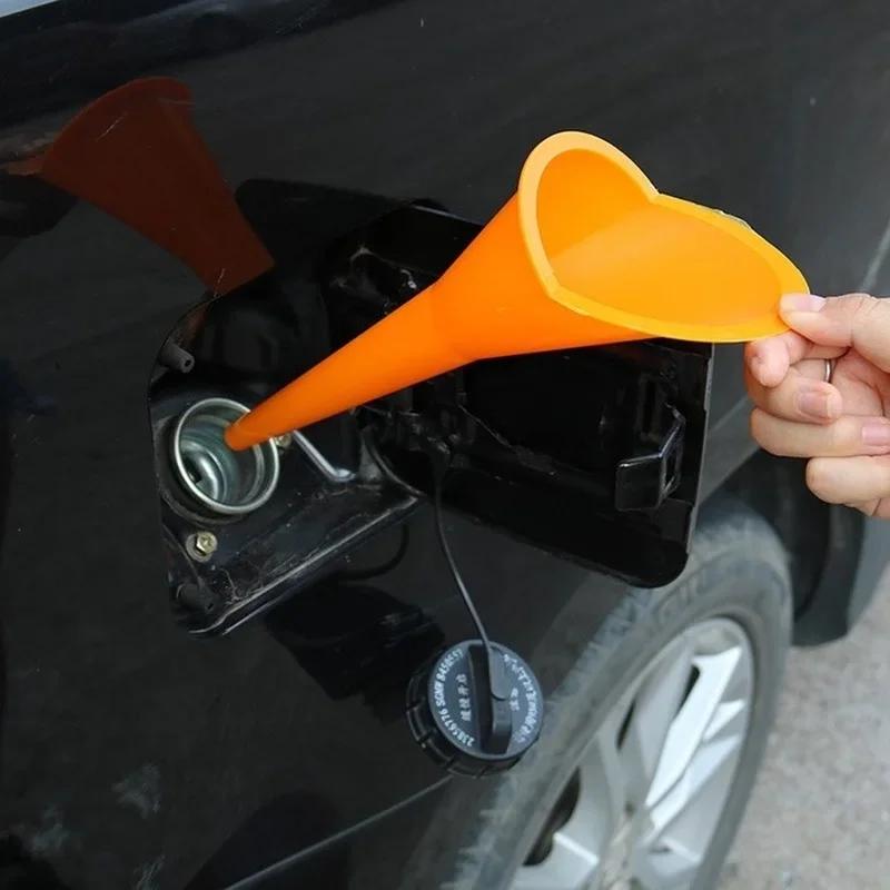 Car Long Stem Funnel Oil Fuel Filling Tools Anti-splash Plastic Oil Funnel Motorcycle Refueling Tool Motorcycle Equipments Parts