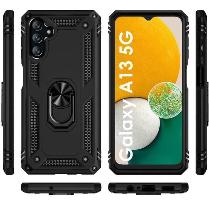 Coque - Phonillico - Samsung Galaxy A13 5G - Antichoc - Anneau Rotatif 360° - Style Militaire