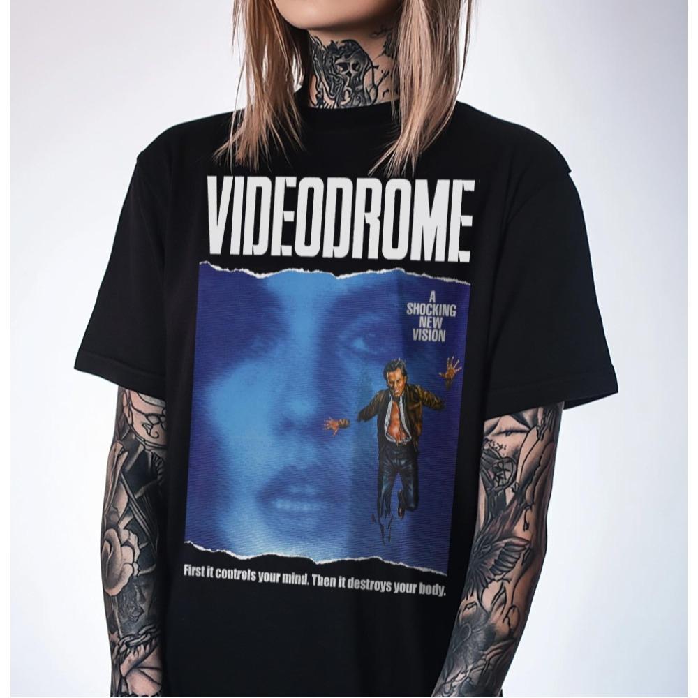 The Videotape Murder SciFi Horror Movie Tshirt s Horror Film Tshirt Casual Comfortable Retro Unisex Pure Cotton Tshirt
