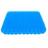 Gel Seat Cushion Thick Double Layer Ventilation Breathable Gel Cushion with Cloth Cover for Car Blue 42x37x6cm