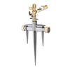 Garden Sprinkler 360 Degree Rotating 49FT Spray Distance Brass Nozzle NH 3 4 In Spike Base Sprinkler for Yard Orchard