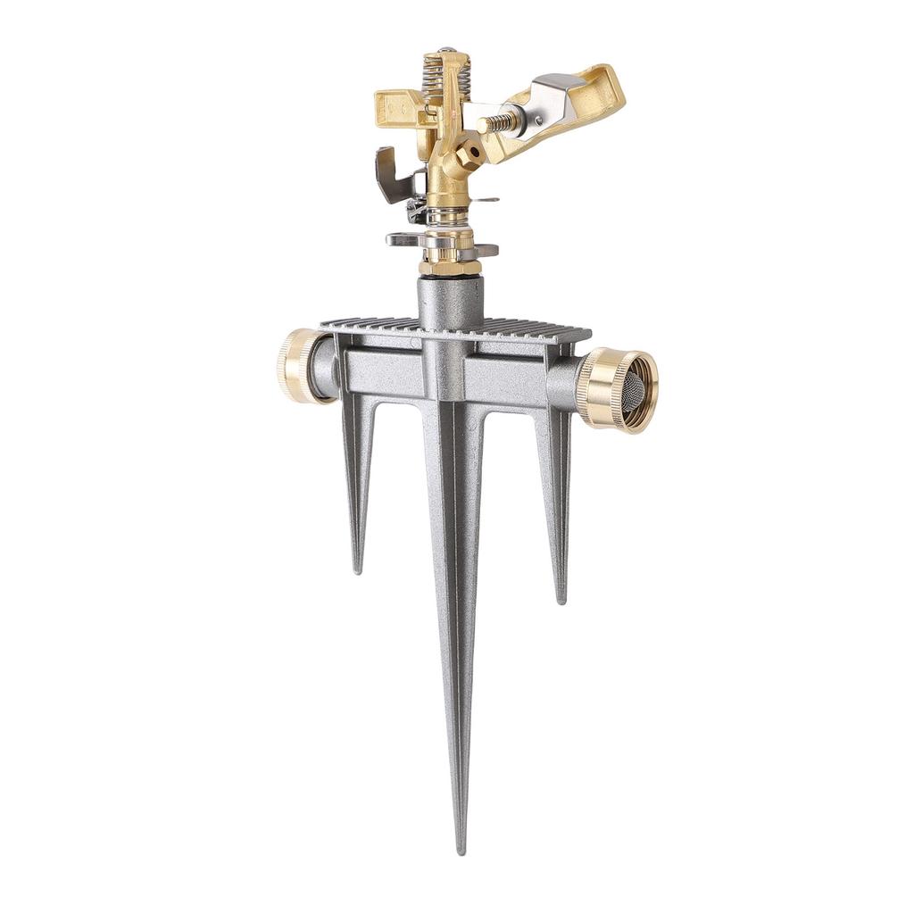 Garden Sprinkler 360 Degree Rotating 49FT Spray Distance Brass Nozzle NH 3 4 In Spike Base Sprinkler for Yard Orchard