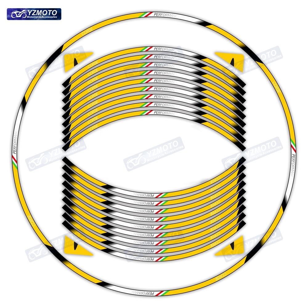For V4 1199 899 1098 848 1199 1198 1299 Motorcycle 17 Inch Racing Wheel Sticker Decal Reflective Hub Rim Decorative Stickers