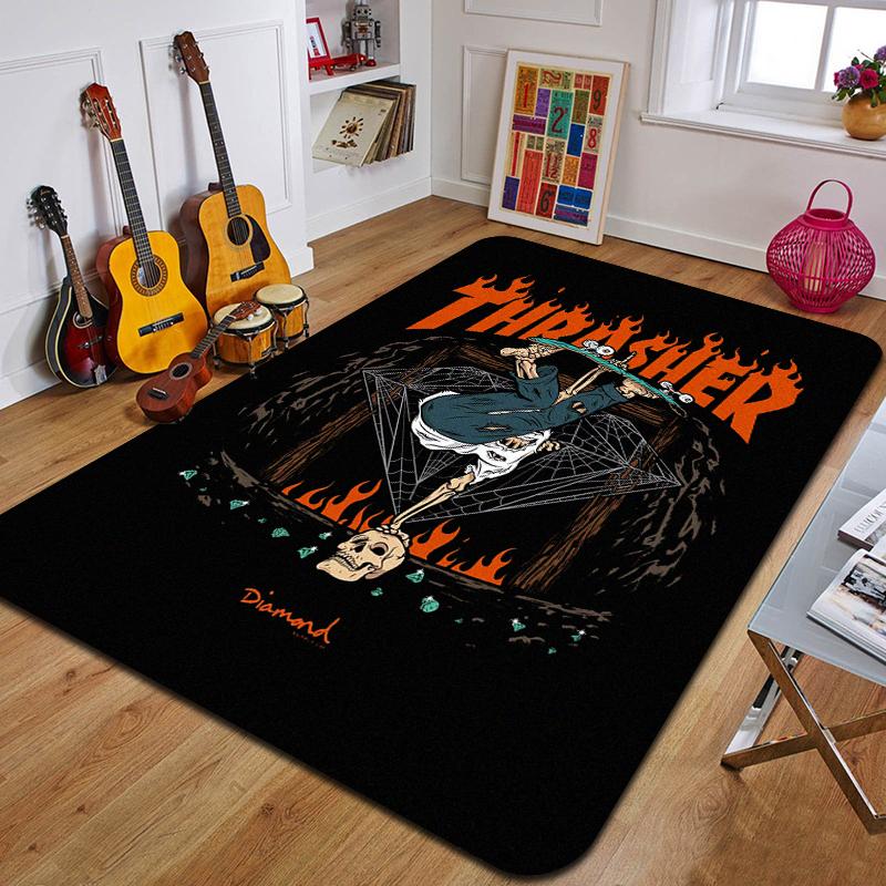 T-thrush Printed Carpet Fashion Yoga Mat Non-Slip Carpet Bedroom Decoration Outdoor Carpet Bedroom Birthday Gift