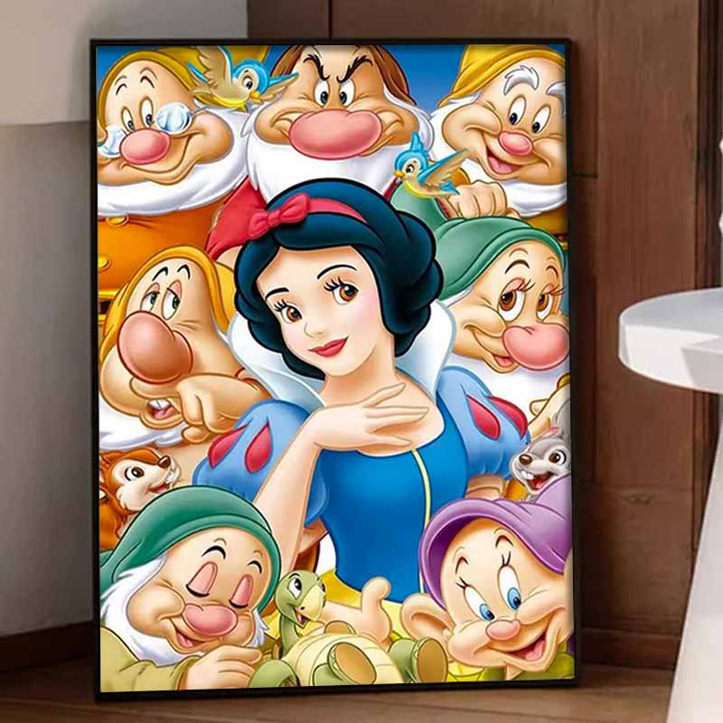 Disney 5d Diamond Painting Full Diamond Diy Snow White Diamond Embroidery Decorative Painting Ornaments Living Room