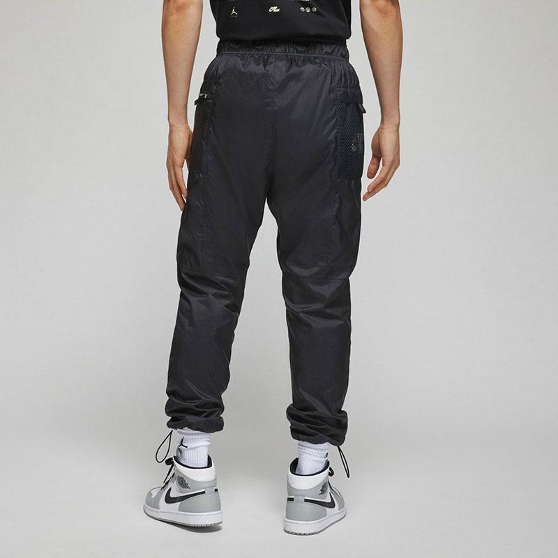 Men's Air Jordan Solid Color Logo Training Casual Bundle Feet Sports Pants/Trousers/Joggers Black DM1870-010