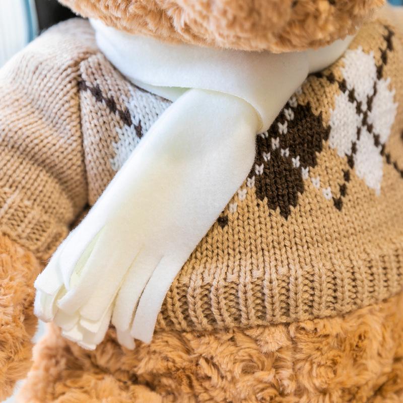 New Scarf Teddy Bear Doll Sweater Teddy Bear Plush Toy Children's Doll Mall Gift
