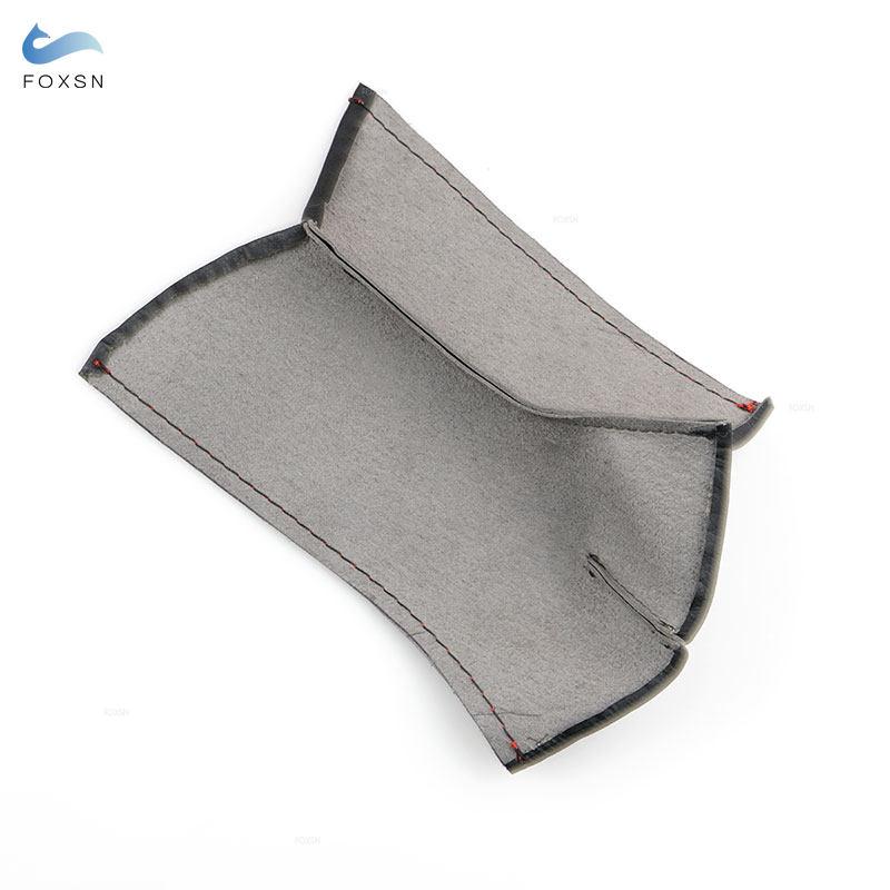 Microfiber Leather Handle Cover For VW Tiguan 2017 2018 - 2022 2pcs Hand Sewing Car Door Armrest Panel Handle Pull Cover