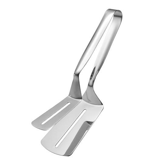 Stainless Steel BBQ Spatula Tongs with Non-Slip Grip Heat-Resistant Grilling Turner for Burgers Fish Pancakes Multi-Purpose Cooking Utensil