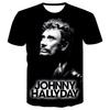 Most Popular Pop Singer Johnny Hallyday 3D Printed T-shirt Men Women Rock Casual Streetwear Clothes Hip Hop Harajuku Tops