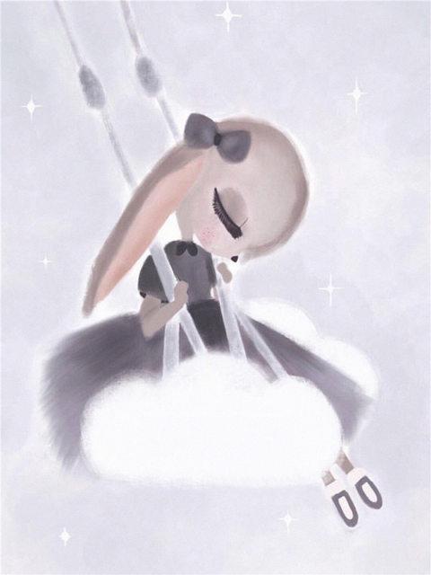 Nordic płótno artystyczny obraz domu dekoracyjna ściana sztuka króliczek dziewczyny zwierząt śliczne drukowane dzieci dziecko Cuadros Decoracion Dormitorio