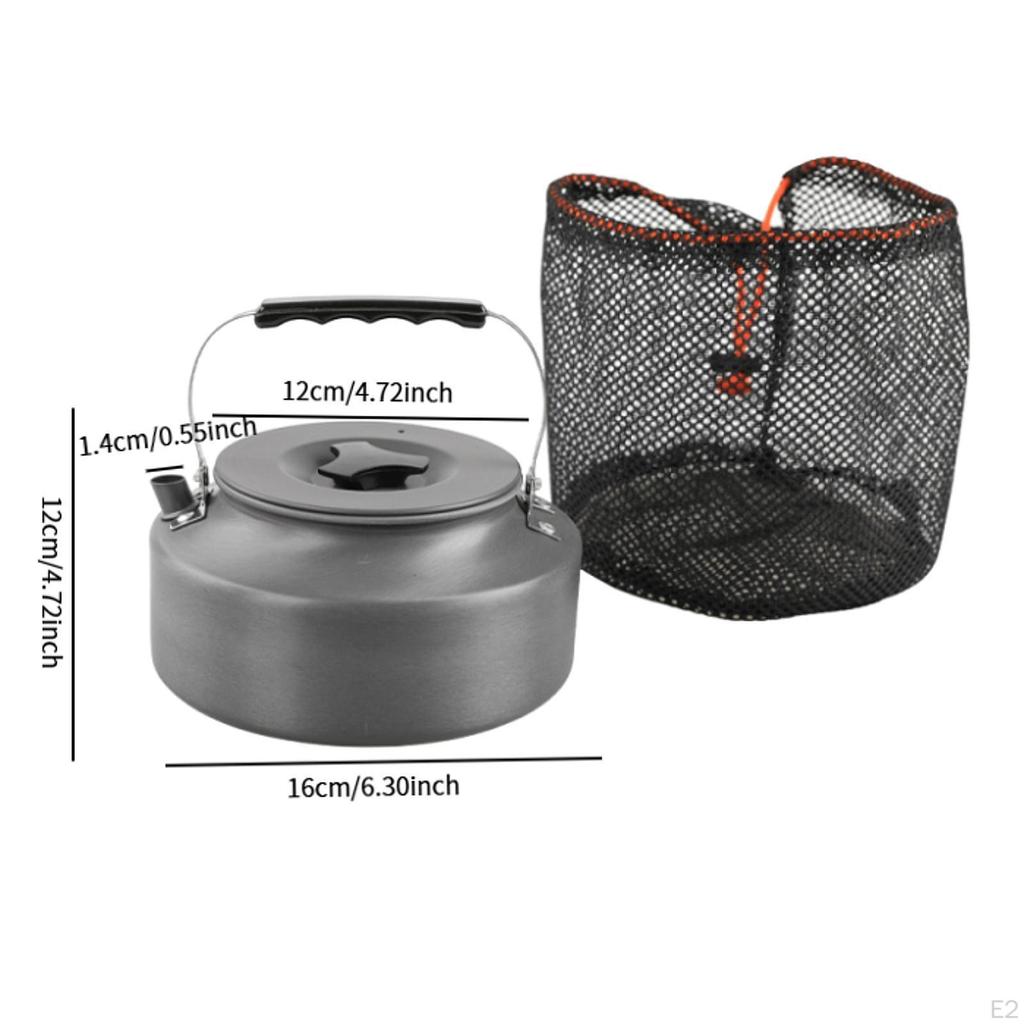1.6L Camping Kettle Aluminum Alloy Teapot Coffee Pot for Hiking Picnic Backpacking