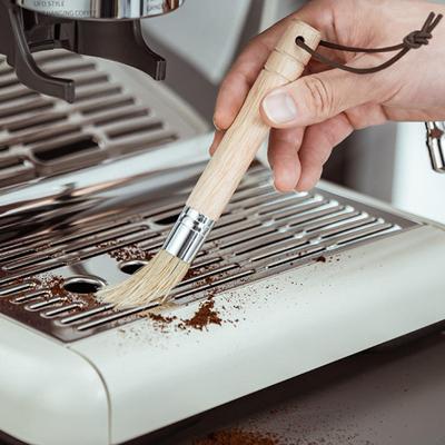 Coffee Brush Grinder Cleaning Tool Bar Counter Powder Home Coffee Brush Remove Coffee Residue Wooden Handle Espresso Brush