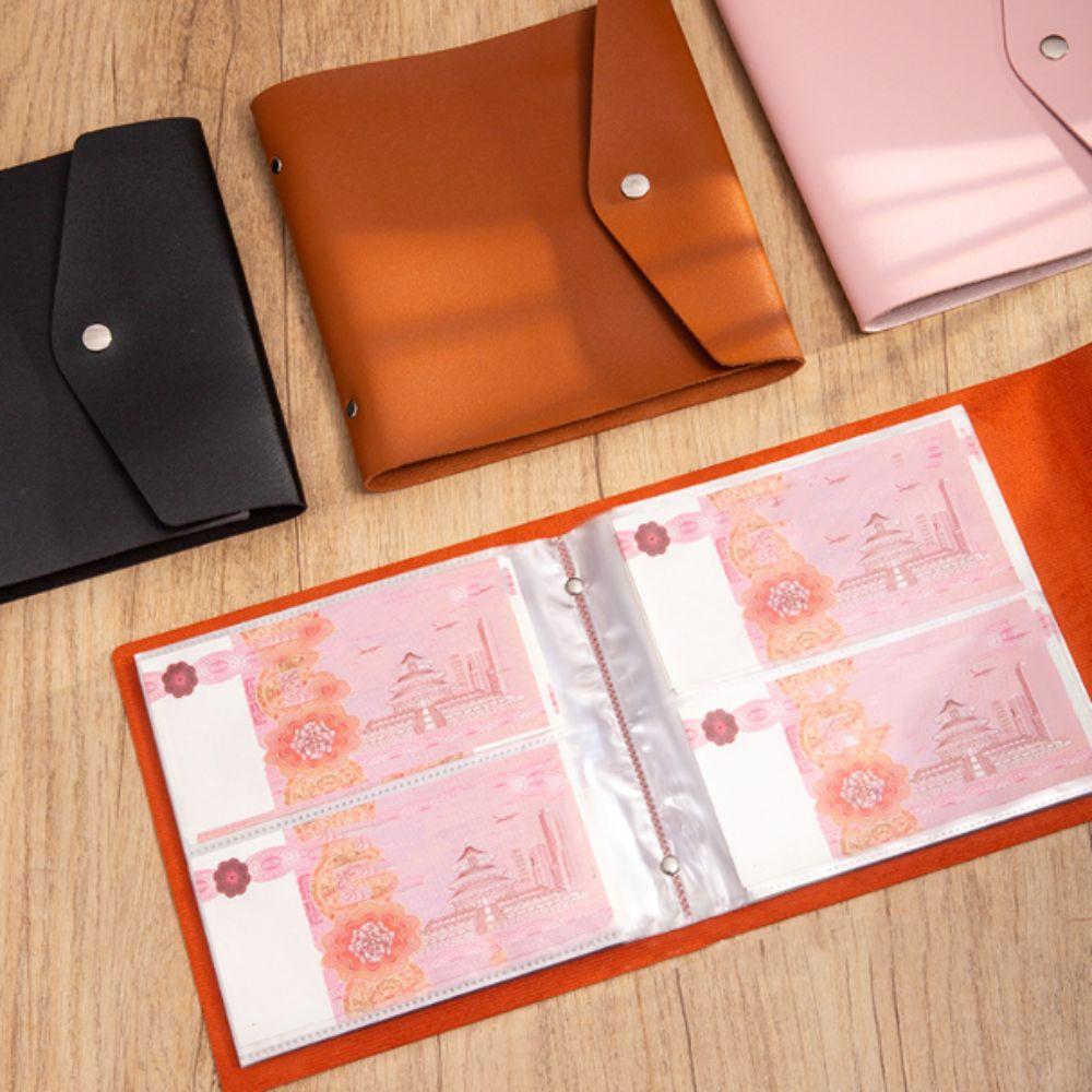 

PU Leather Money Savings Challenge Simple Cash Budget Notebook Money Planners рожевий