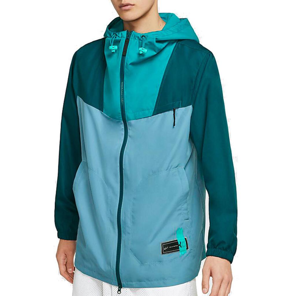 Nike KD Durant Light Blue Teal Green Abyss Men's Basketball Training Hooded Jacket CD0376-424