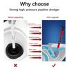 High Pressure Toilet Unblock One Shot Toilet Pipe Plunger Quickly Unblock Household Toilet Sewer Dredging Plunger 1Pcs