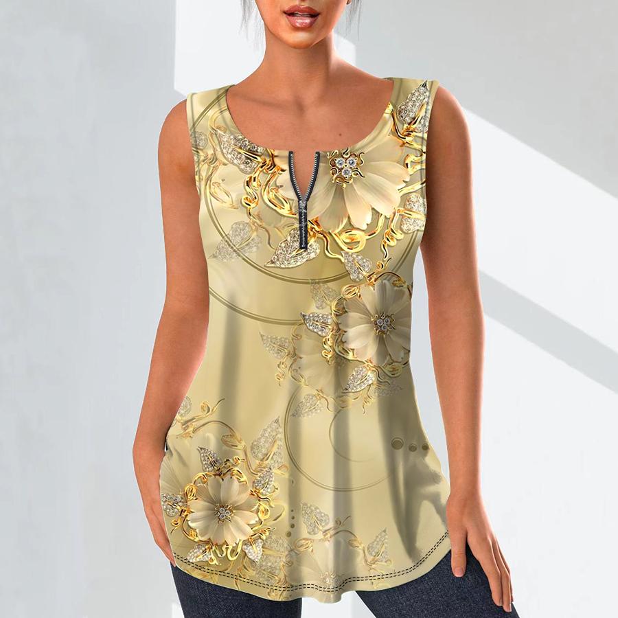 

Женские модные рубашки с v-образным вырезом, повседневные топы, футболка, женский жилет с 3D красивым цветочным принтом, блузка без рукавов больших размеров, топы на бретелях M