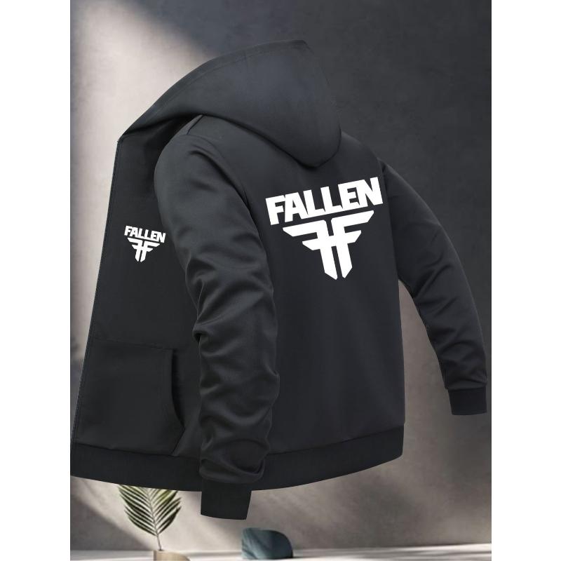 Fleece Lined Men s Polyester Hooded Jacket Windproof Warm Outerwear XXL чёрный