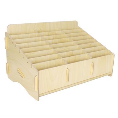 Boîte de Rangement pour Téléphones Portables 24 Compartiments Bois Synthétique Support pour Téléphones Portables Boîte de Rangement pour Outils de Réparation pour