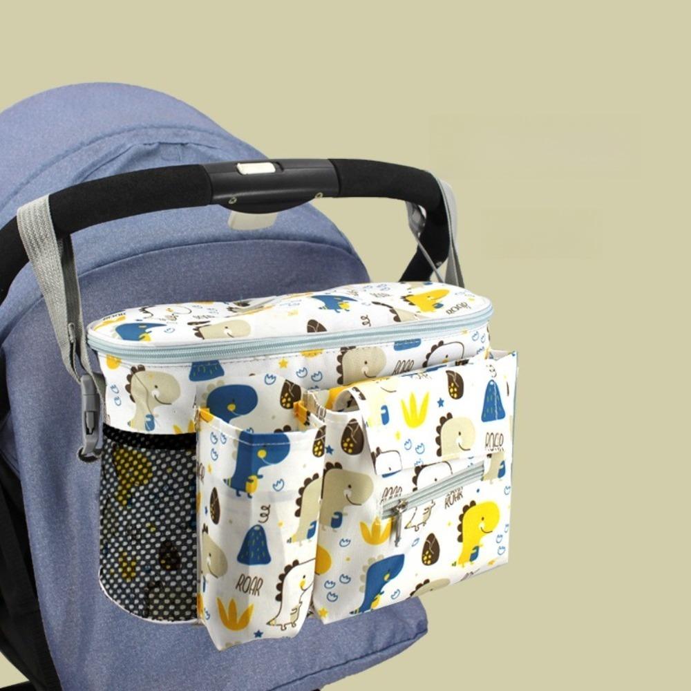 Oxford Cloth Cartoon Stroller Organizer Large Capacity Hanging Carriage Bag  Outdoor