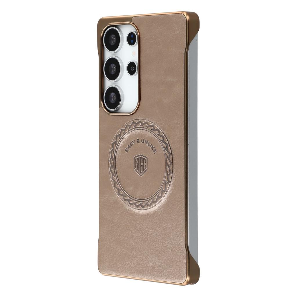 KIGC For Samsung Galaxy S25 Ultra Magnetic Case Electroplating PC+PU Phone Back Cover