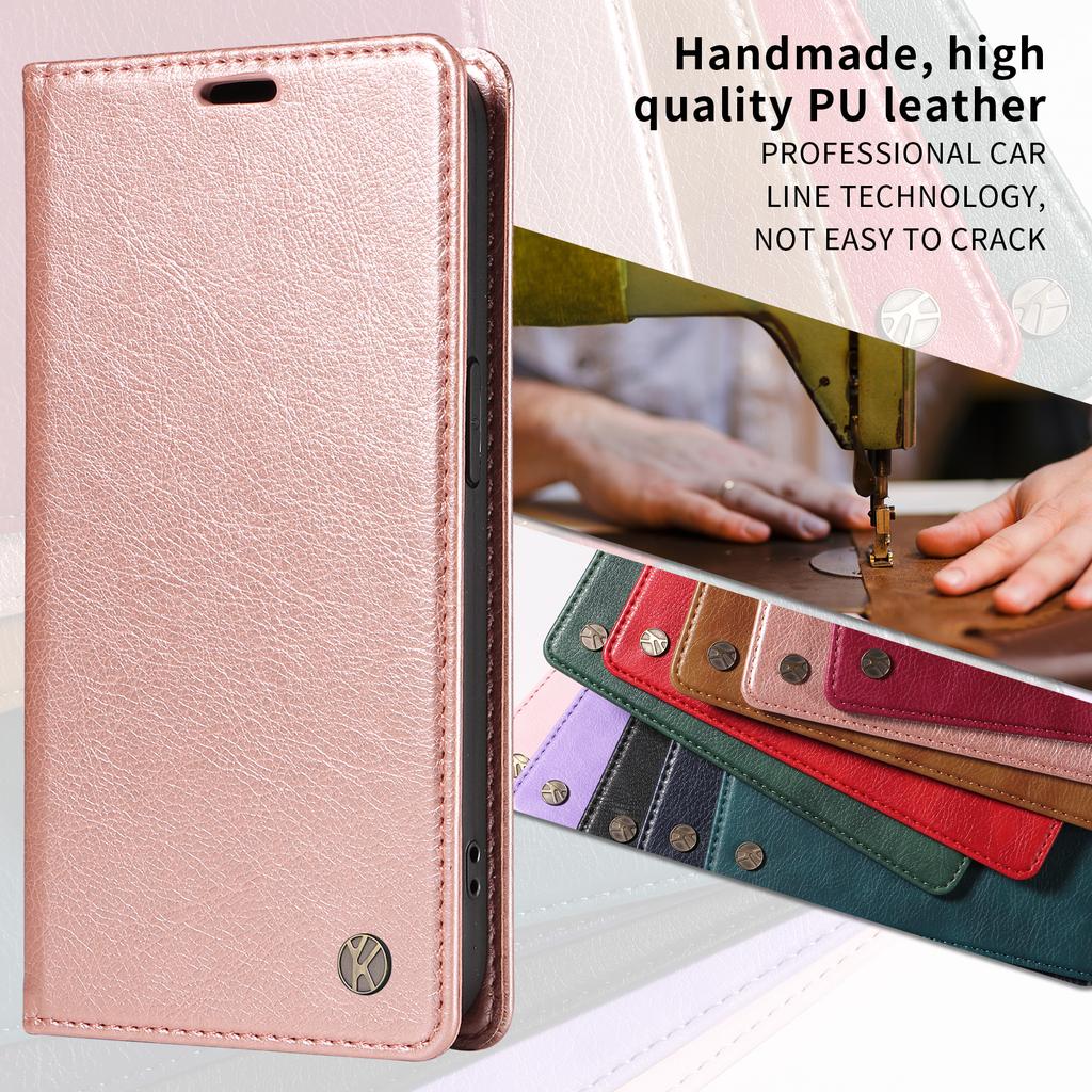 For Xiaomi 15T Pro Wallet Case YIKATU YK-006 Magnetic Closure Leather Phone Cover Litchi Texture