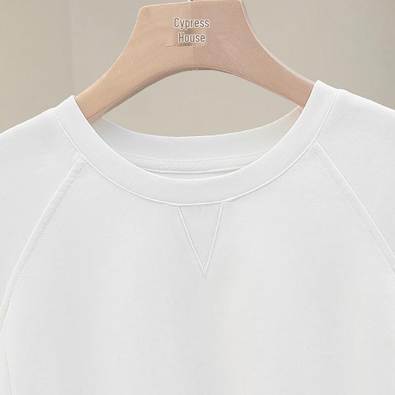 Silbaish Women's Solid Round Neck Raglan Sleeve T-Shirt