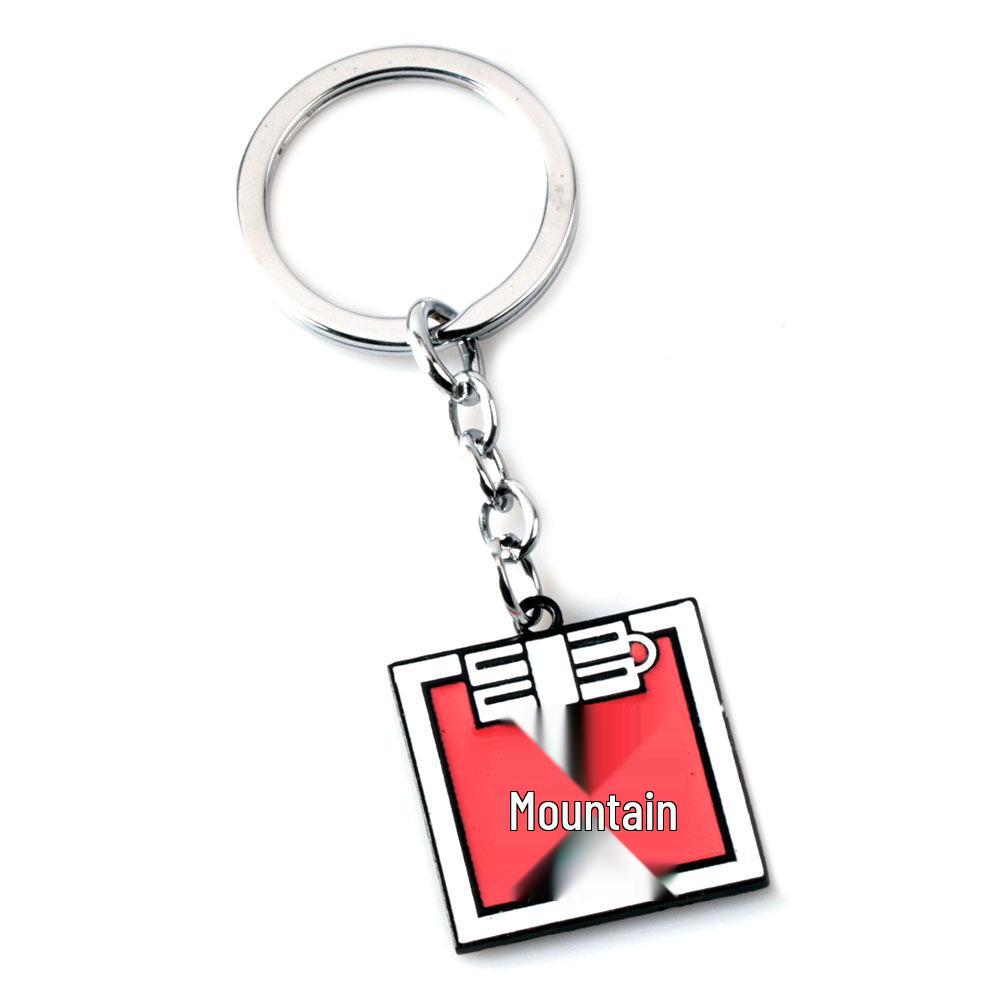 Anime Game R6 Alloy Keychain Pendant - Colorful Metal Accessory