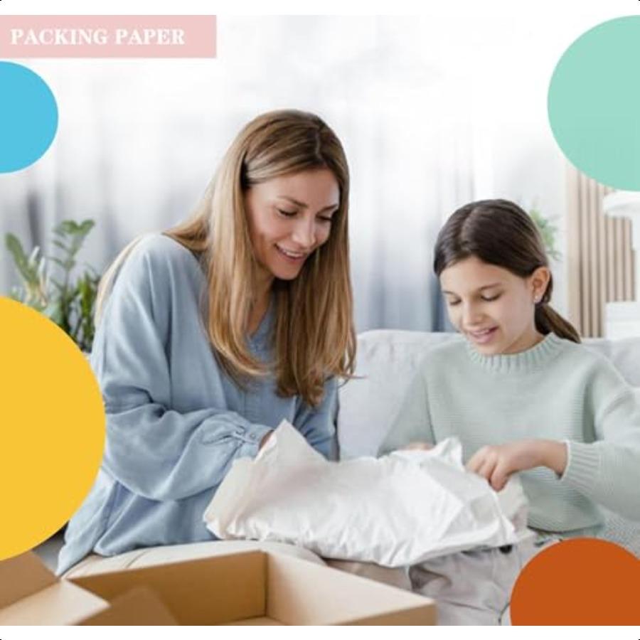 18x 24 Kraft Paper Sheets Bulk White Paper Large Craft Paper for Arts Drawing DIY Projects White Wrapping for Gift Shipping Pac