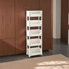 5-Tier Rolling Cart, 4-Wheel Mobile Storage Organizer for Bedroom, Living Room, Dorm, Bathroom.