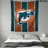 Miami Dolphins Wandteppich Ästhetisches Wandbehang Gedruckter Stoffdecke Dekorative Wandteppiche für Schlafzimmer Wohnzimmer Heimdekoration