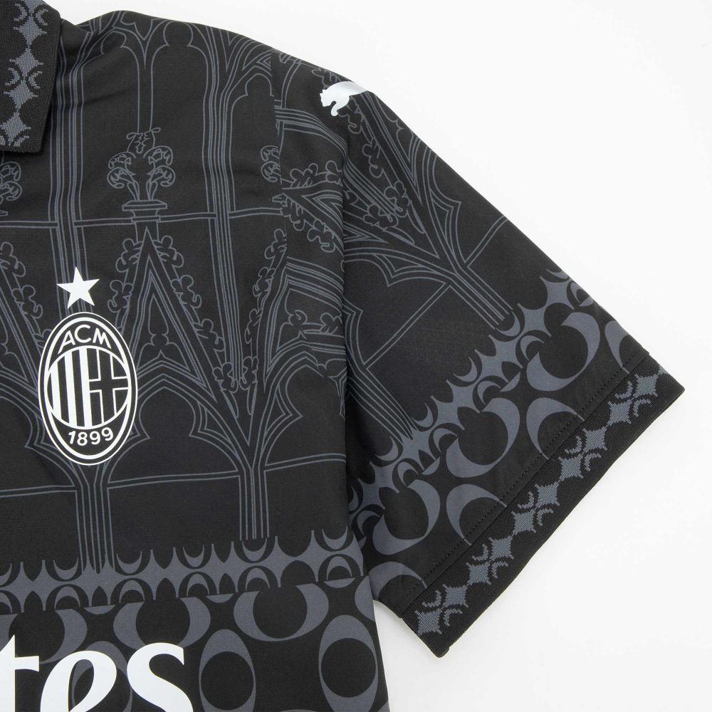 Puma X Pleasures AC Milan 2023/24 Dark Version Authentic Jersey (Imported Version) Black Men Streetwear 776066-01