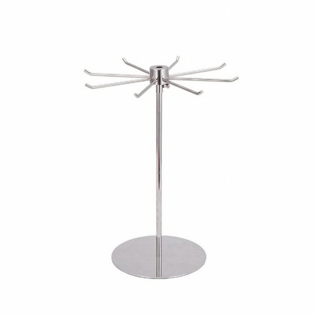 Rotating Necklace Holder Jewelry Display Rack | Sturdy Round Flat Base,