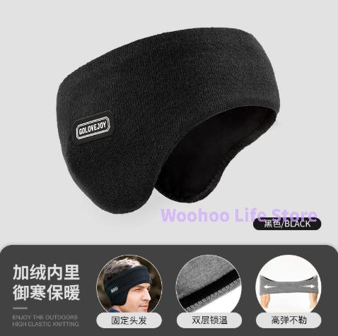 

Thermal Running Ear Warmers Windproof Cycling Ear Covers Fleece Lined Winter Ear Protectors Outdoor Sports Thermal Ear Muffs чёрный